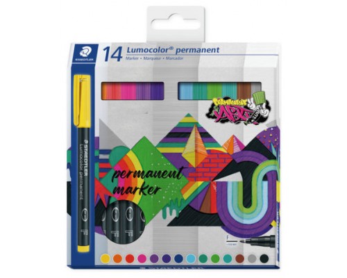 ESTUCHE 14 UDS LUMOCOLOR PERMANENT 318 STAEDTLER 318 C14 (Espera 4 dias)